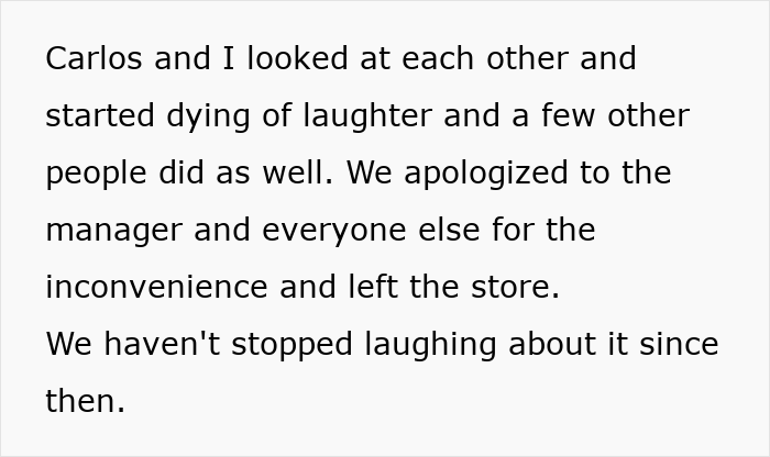Text excerpt describing a humorous moment involving an entitled mom assuming a random guy will buy her kids food.