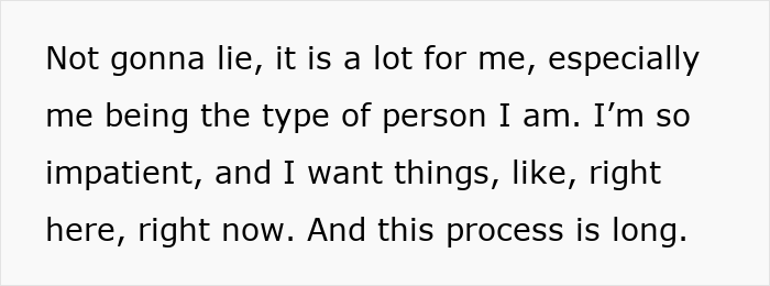 Text: "Not gonna lie, it is a lot for me...I'm so impatient, and I want things, like, right here, right now. And this process is long." Facelift debate, society's new normal.