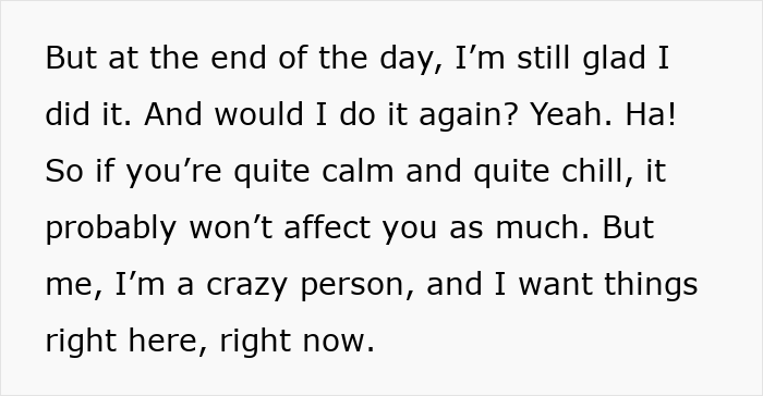 Text on screen discusses feeling glad about a facelift, reflecting on society's new normal and personal desires.