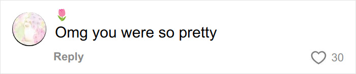 A comment saying "Omg you were so pretty" on a post about a woman's facelift, sparking debate.