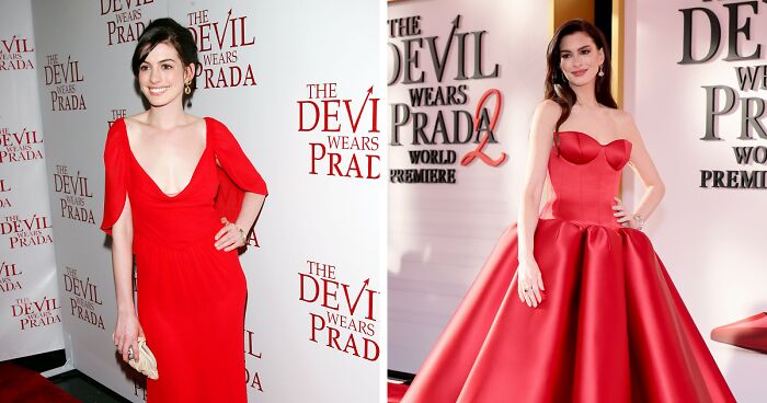 Side-By-Sides That Show The Cast Of ‘The Devil Wears Prada 2’ 20 Years After The Original Premiere