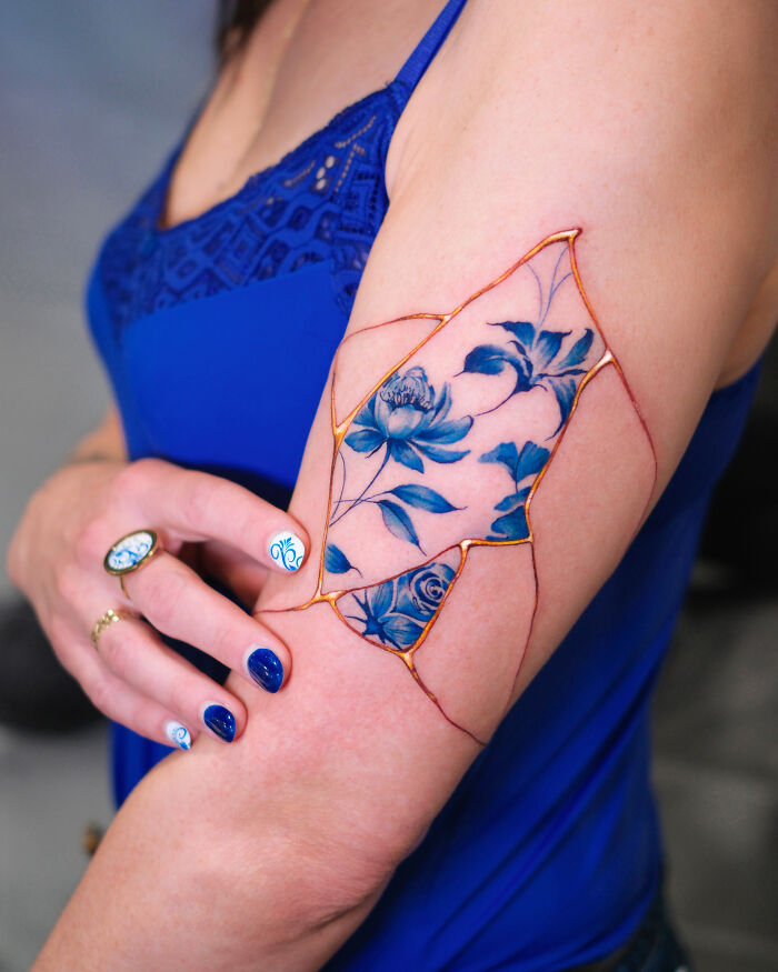 Tattoos Inspired Japanese Kintsugi Tatuaggidiporcellana