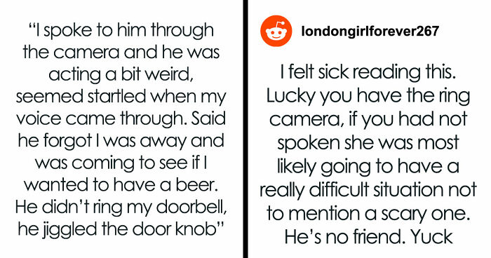 Friend Visits Couple’s Home At Night Knowing Woman Is Alone, Hubs Notices Strange Behavior On Camera