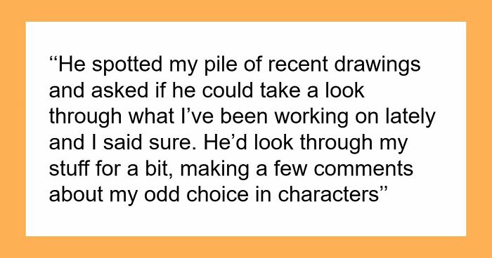 “I Always Had A Crush On His Mom”: Man Fears Friendship Is Over After Friend Sees His Artwork