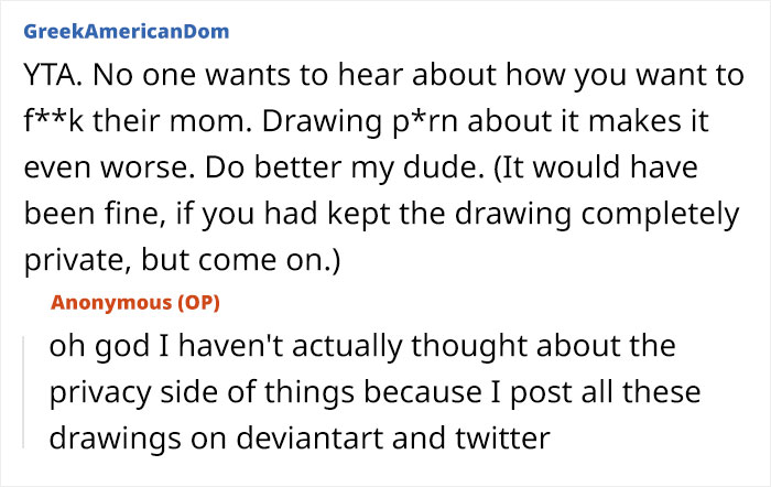 &ldquo;I Always Had A Crush On His Mom&rdquo;: Man Fears Friendship Is Over After Friend Sees His Artwork