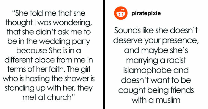 Christian Bride Excludes Muslim Best Friend From Wedding, Sends Her The Gift Registry Anyway