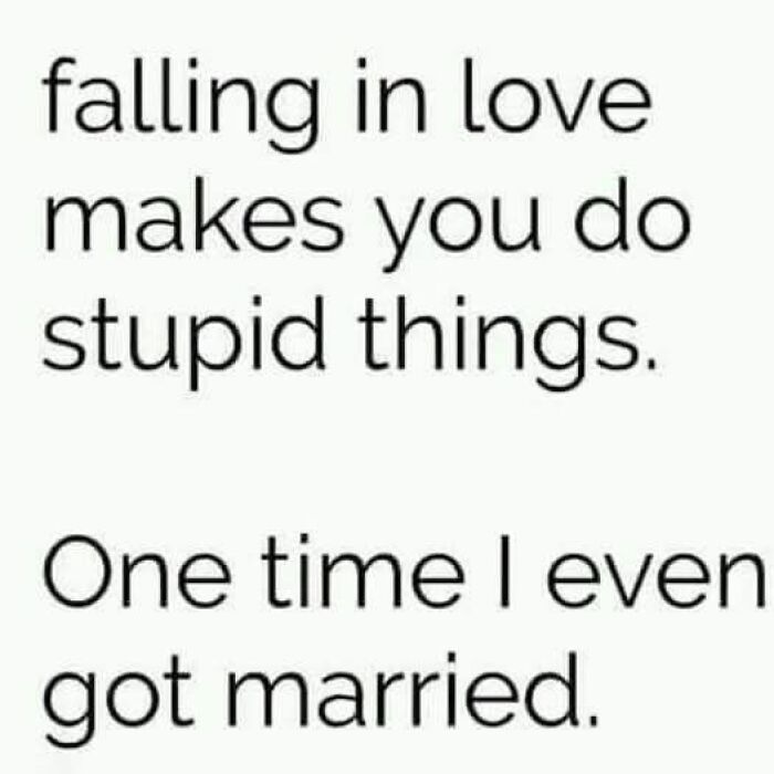 A funny USA meme on a white background with text about falling in love and getting married.