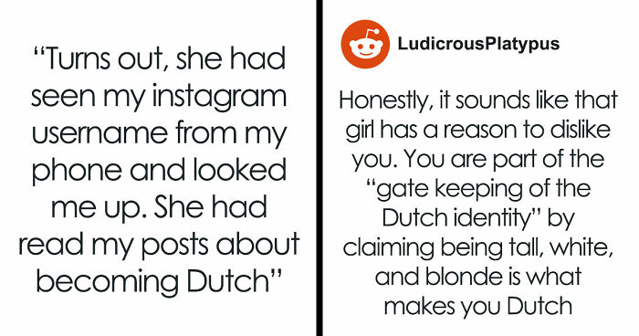 “I Was Assigned American At Birth”: Woman Identifies As Dutch, Shocked As Dutch Colleagues Avoid Her