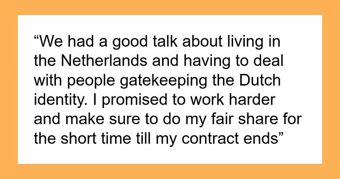 “I Was Assigned American At Birth”: Woman Identifies As Dutch, Shocked As Dutch Colleagues Avoid Her