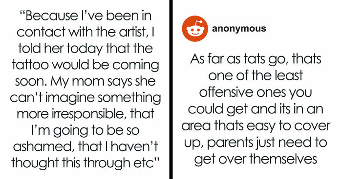 “[Am I The Jerk] For Getting A Tattoo Knowing It Will Upset My Mum?”
