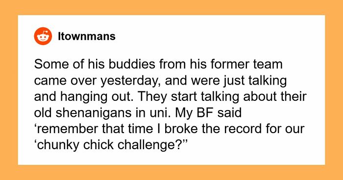 Woman Dumps BF After Learning About A Repulsive Challenge He Participated In And Won In The Past