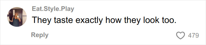 Um comentário de usuário sobre ovos de bufê: 