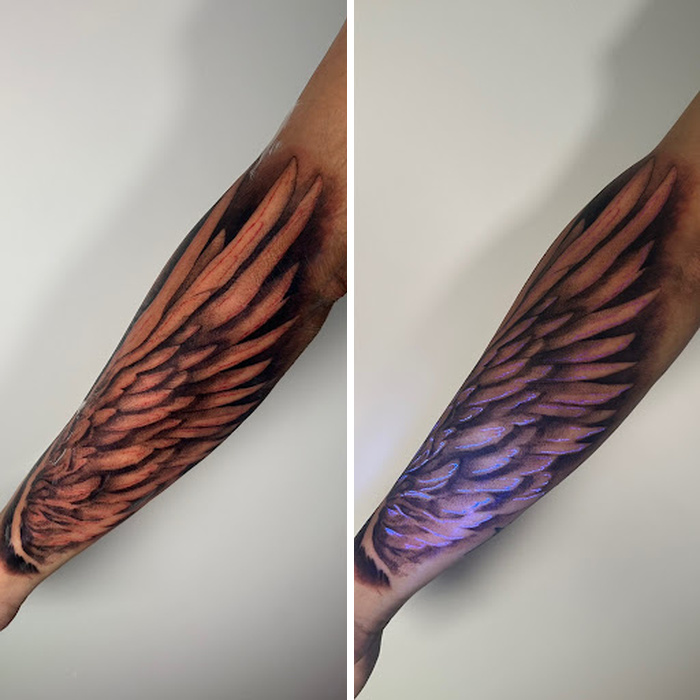 Invisible UV Angel Wing