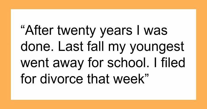 “Starting Over”: Man Divorces Wife Once Kids Move Out, And The Internet Has Opinions About It
