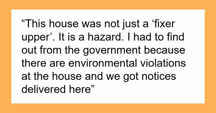 Guy Secretly Buys A Fixer-Upper Full Of Hazards, Wife Opens The Door To Mold And Financial Nightmare