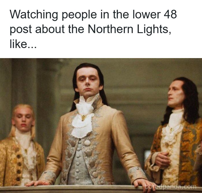 A meme from Twilight shows Aro looking unimpressed. Perfect for understanding what it's like living in Alaska.