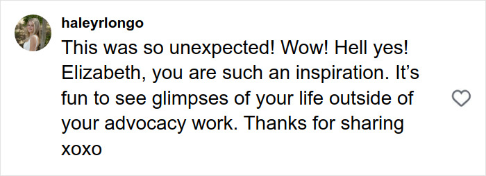 Elizabeth Smart surpreende com a transformação do fisiculturista em uma foto de competição de cair o queixo