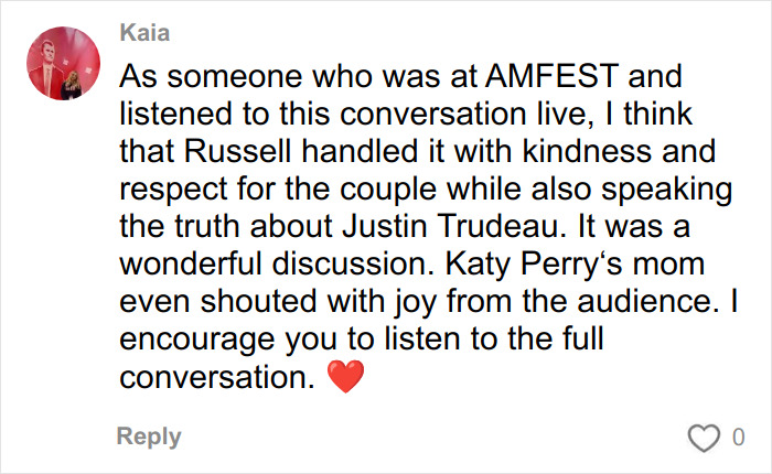 Russell Brand avalia a ex-esposa Katy Perry após a alegação bombástica de Ruby Rose