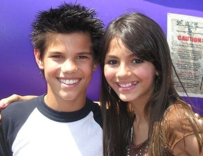 Teen boy and girl smiling together highlighting celebrity friendships