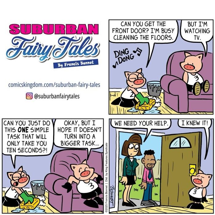 This Cartoonist Creates Hilarious Comics About Pigs And Wolves, And Each One Ends With The Perfect Twist-Interview