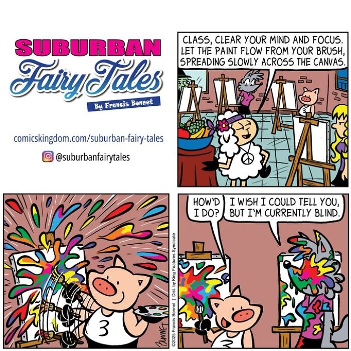 This Cartoonist Creates Hilarious Comics About Pigs And Wolves, And Each One Ends With The Perfect Twist-Interview