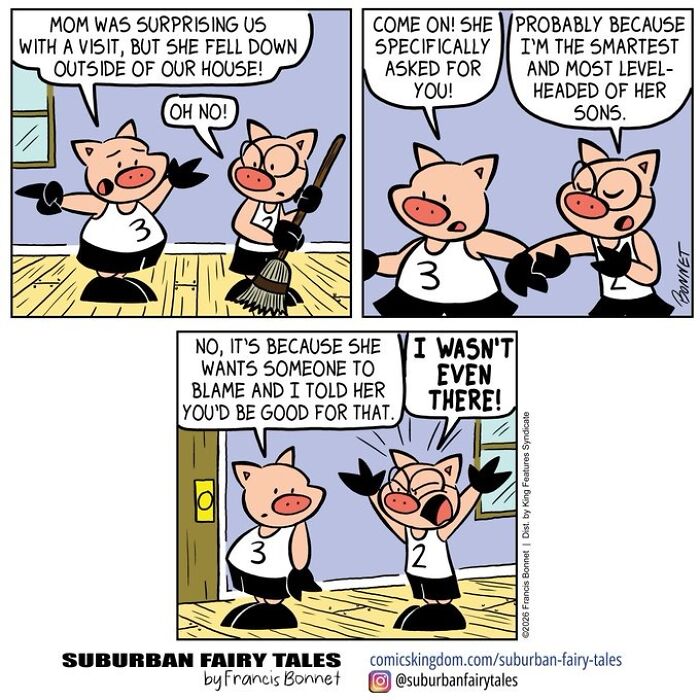 This Cartoonist Creates Hilarious Comics About Pigs And Wolves, And Each One Ends With The Perfect Twist-Interview