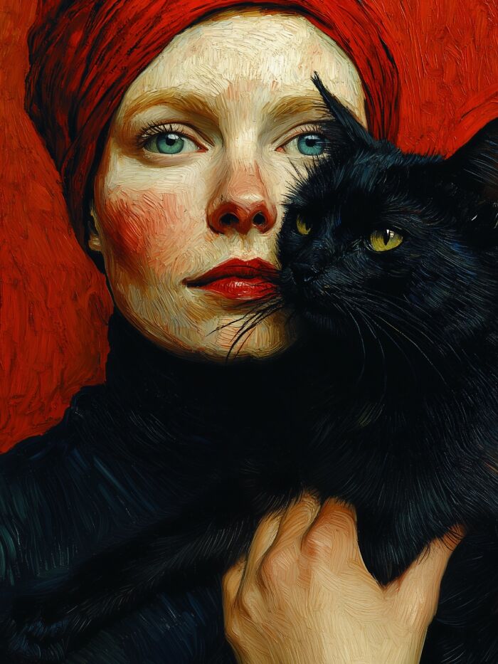 Mystical Bonds: Psychedelic Portraits Where Humans And Cats Become One (37 Pics)-Interview