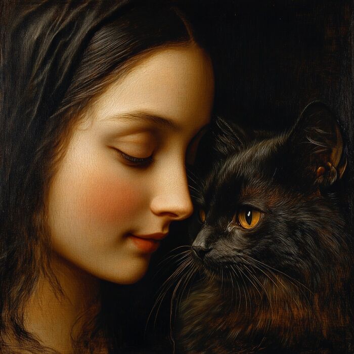 Mystical Bonds: Psychedelic Portraits Where Humans And Cats Become One (37 Pics)-Interview