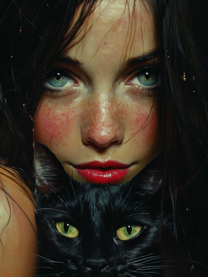 Mystical Bonds: Psychedelic Portraits Where Humans And Cats Become One (37 Pics)-Interview