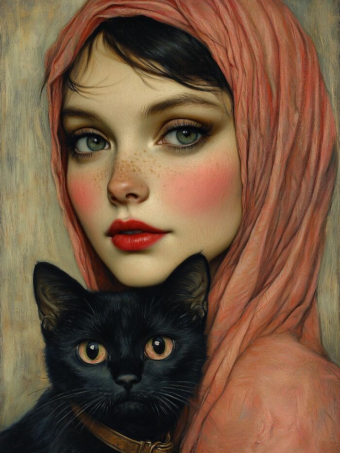 Mystical Bonds: Psychedelic Portraits Where Humans And Cats Become One (37 Pics)-Interview