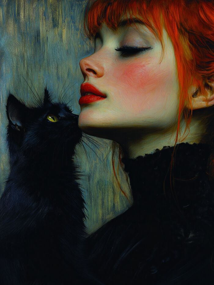 Mystical Bonds: Psychedelic Portraits Where Humans And Cats Become One (37 Pics)-Interview