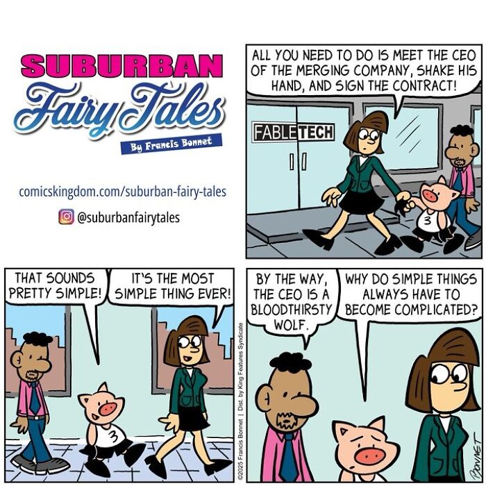 This Cartoonist Creates Hilarious Comics About Pigs And Wolves, And Each One Ends With The Perfect Twist-Interview