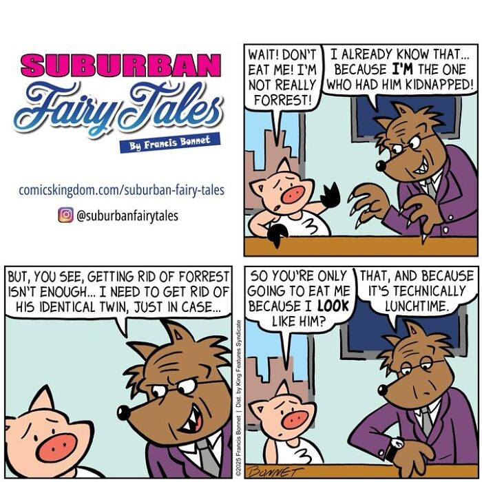 This Cartoonist Creates Hilarious Comics About Pigs And Wolves, And Each One Ends With The Perfect Twist-Interview