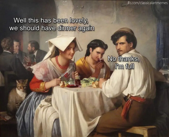 This Page With Over 700k Followers Turns Classical Paintings Into Relatable And Hilarious Memes