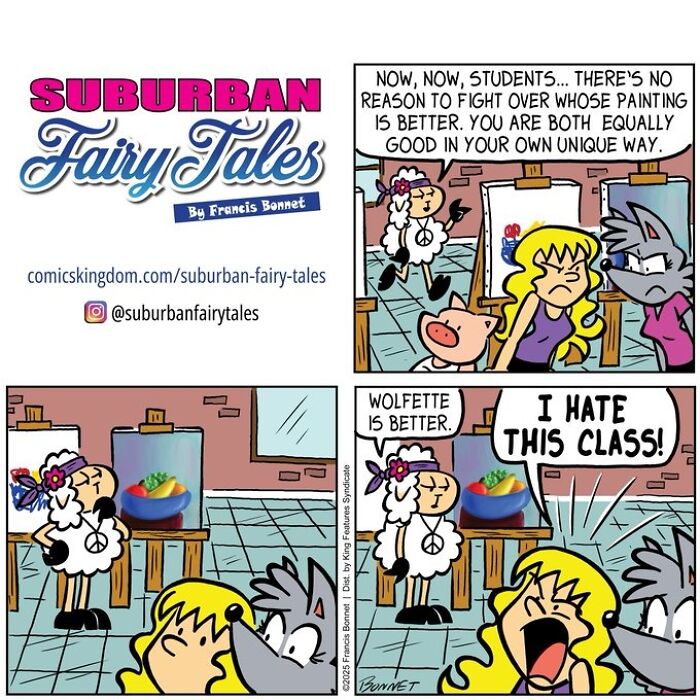 This Cartoonist Creates Hilarious Comics About Pigs And Wolves, And Each One Ends With The Perfect Twist-Interview