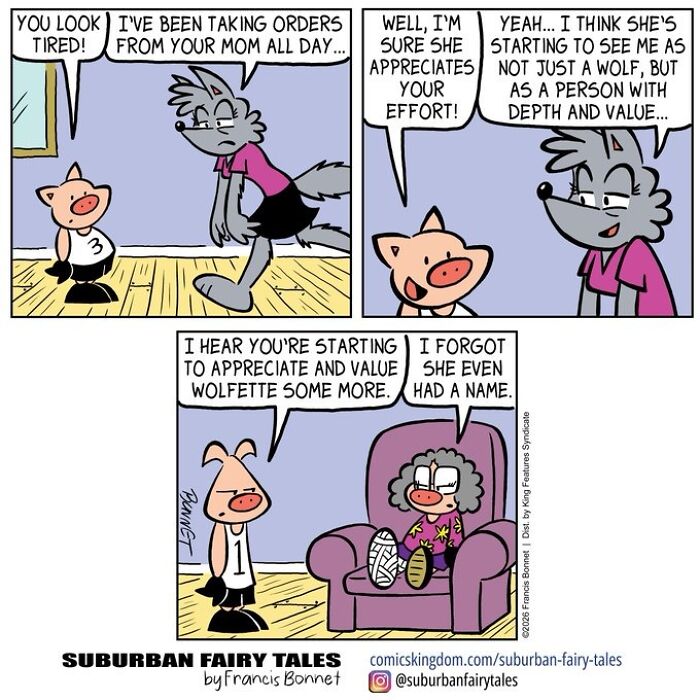 This Cartoonist Creates Hilarious Comics About Pigs And Wolves, And Each One Ends With The Perfect Twist-Interview