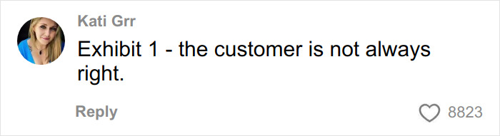 Screenshot of a social media comment by a self-described health and wellness girly criticizing customer service with a high engagement count.