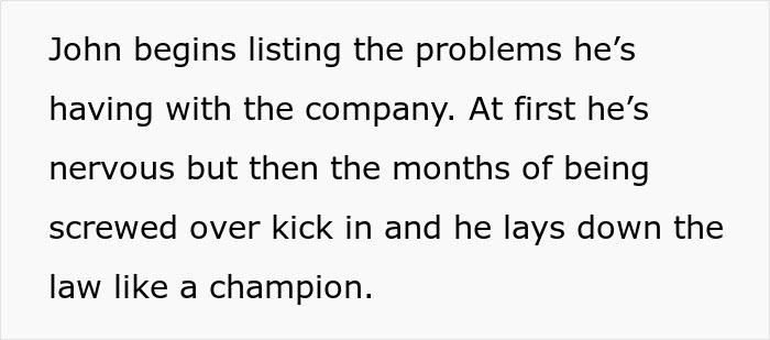 Man confidently listing problems about being overworked and underpaid, showing support for a struggling friend at work.