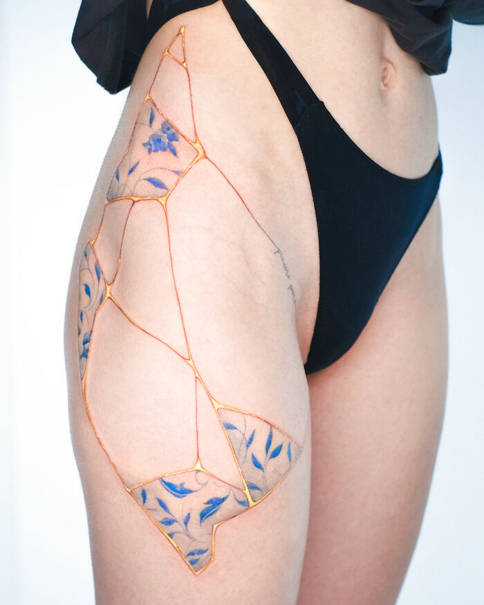 Tattoos Inspired Japanese Kintsugi Tatuaggidiporcellana