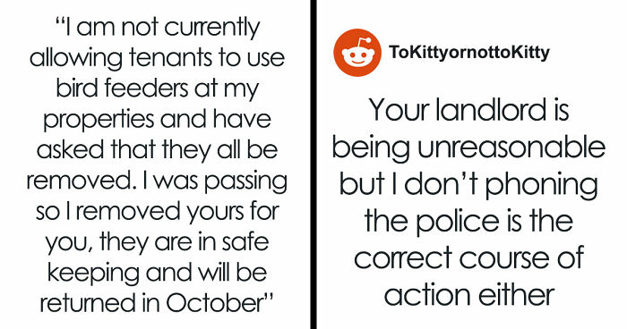 Tenant Discovers Landlady Raided Her Garden And Took Her Bird Feeders, Calls The Police On Her