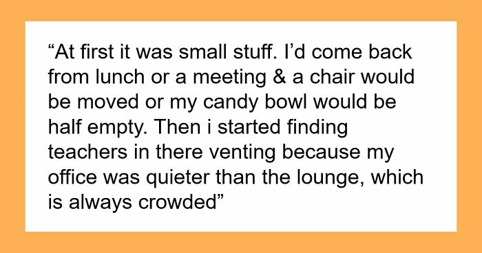 Staff Offended When Counselor Locks Their Private Office, Mad As Nobody Can Secretly Use It Anymore