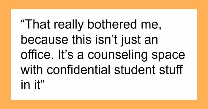 Staff Offended When Counselor Locks Their Private Office, Mad As Nobody Can Secretly Use It Anymore