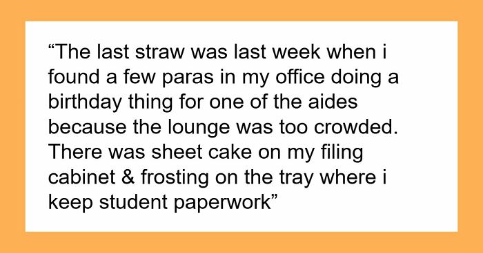 Staff Offended When Counselor Locks Their Private Office, Mad As Nobody Can Secretly Use It Anymore