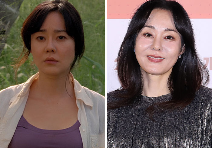 Actress from Vampire and Lost shown in two side-by-side images, highlighting how the cast aged over 20 years.