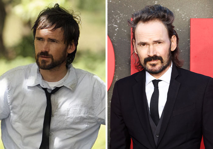 Actor from Lost pictured in character and at a recent event, showing how the cast has aged since the show premiered.