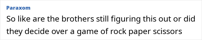 Text conversation screenshot discussing brothers figuring out paternity involving identical twins and legal issues.