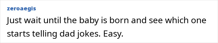 Comment discussing the case of a mom pregnant by identical twins and the related paternity lawsuit with humor.