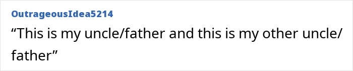 Text post showing a user comment about uncle/father confusion related to a mom pregnant by identical twins paternity case.