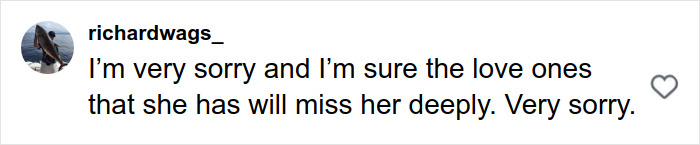 Um comentário de richardwags_ nas redes sociais expressando tristeza pela morte de um ente querido devido a um horrível acidente na piscina.
