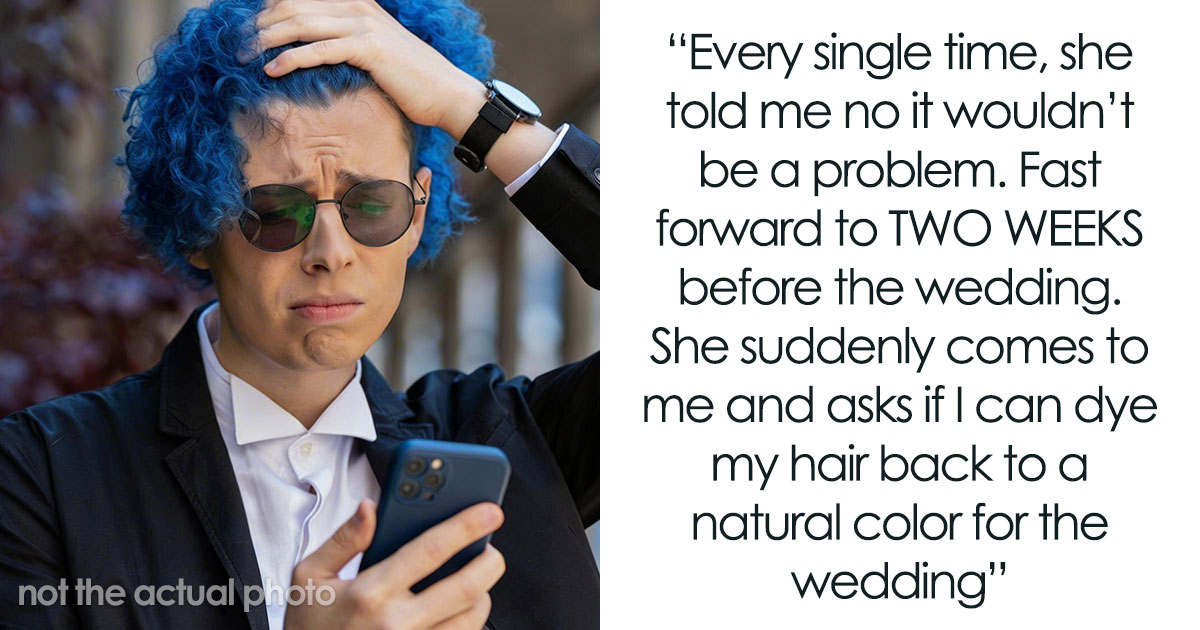 Man Of Honor Told To Change His Blue Hair For Wedding, Bride Uncovers Mom’s Meddling Just In Time
